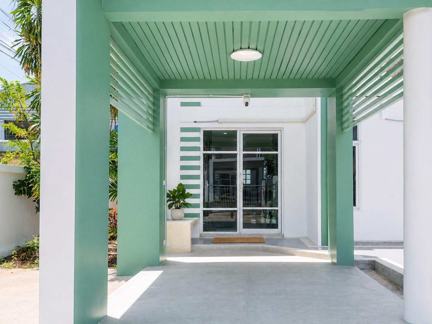 Shaded Main Entrance