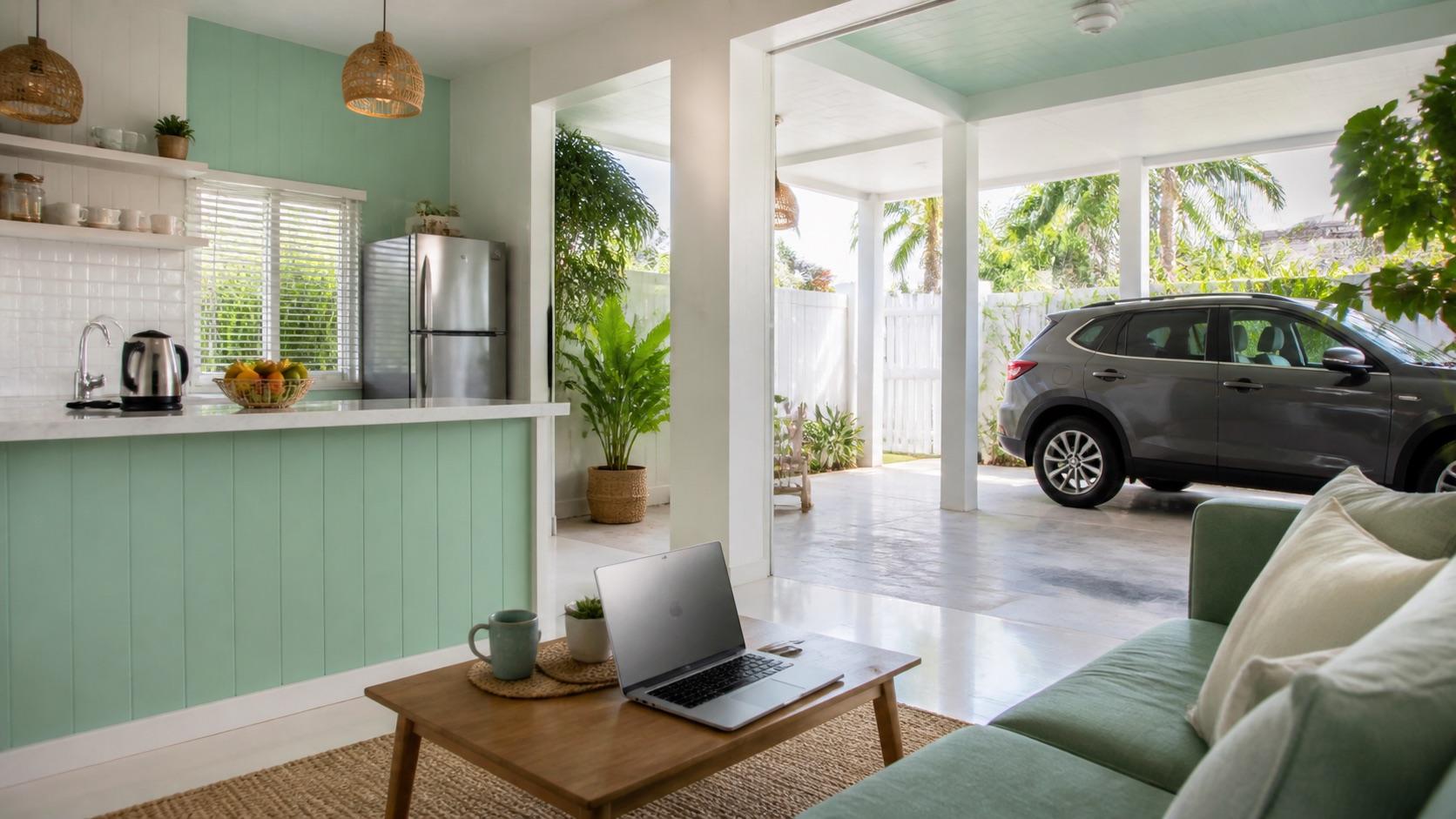 Pranburi accommodation with a kitchen, parking, and Wi-Fi
