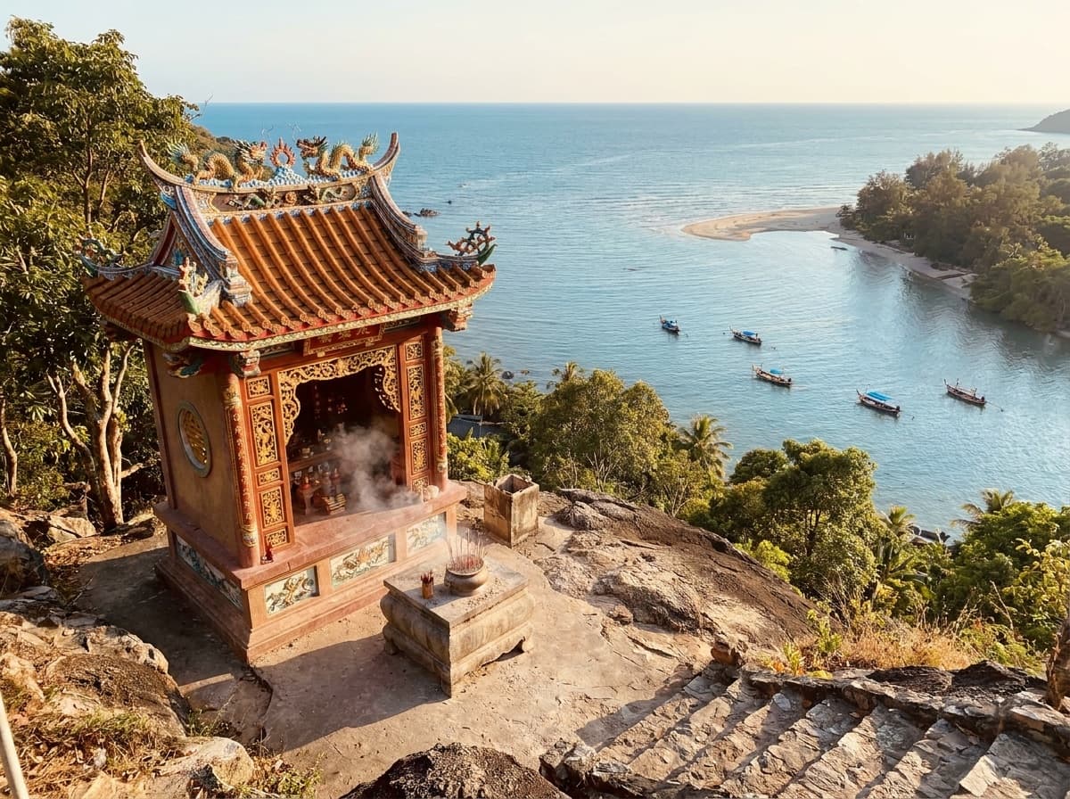ล่องเรือแม่น้ำปราณบุรี ไหว้ขอพรศาลเจ้าแม่ทับทิมทอง และจุดชมวิวคุ้งน้ำปากอ่าว