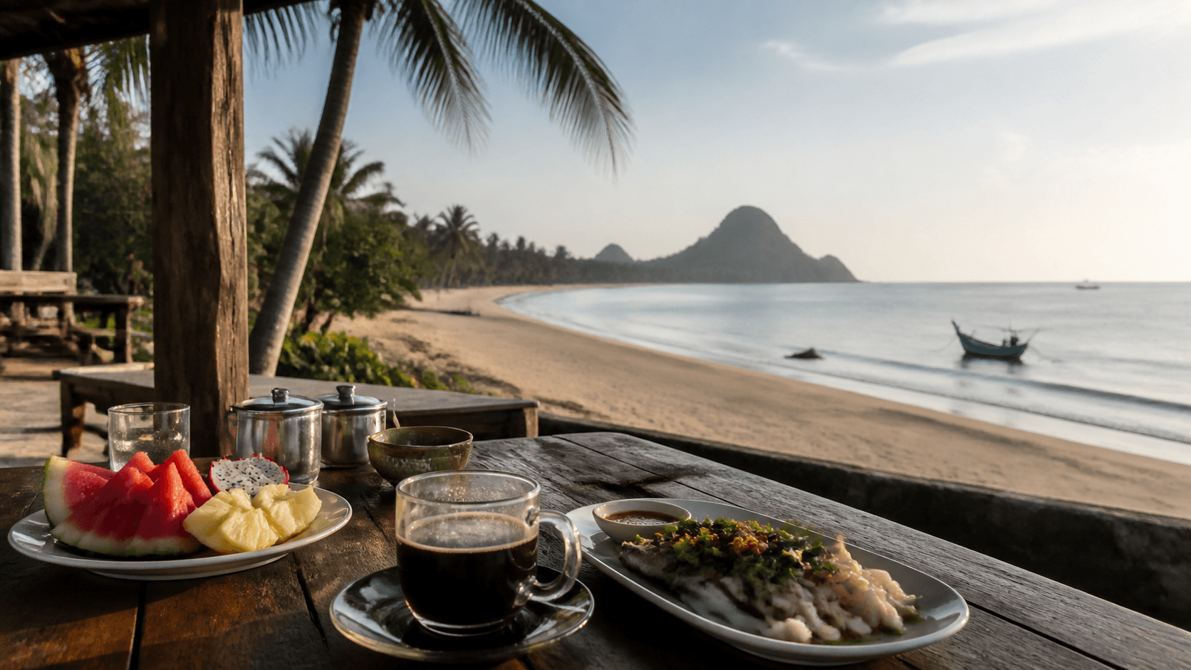 เช้าปากน้ำปราณ: กาแฟ ทะเล และวันที่ไม่ต้องรีบ