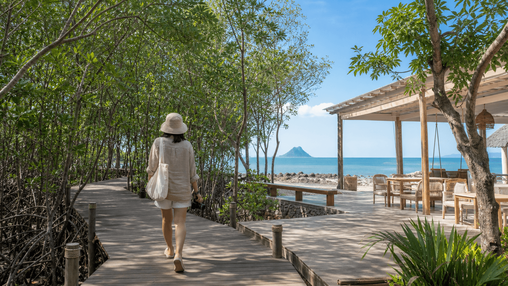 ปราณบุรีวันเบา ๆ: ป่าชายเลน คาเฟ่ ทะเล